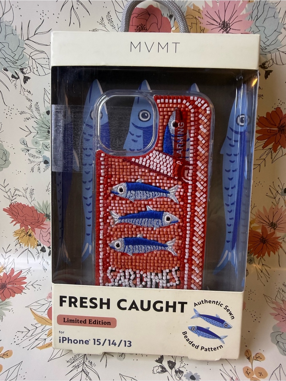 MVMT Fresh Caught Beaded iPhone Case - Sardines